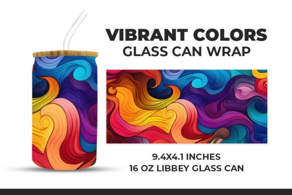 Download Vibrant Colors Glass Can Wrap - Premium Resources