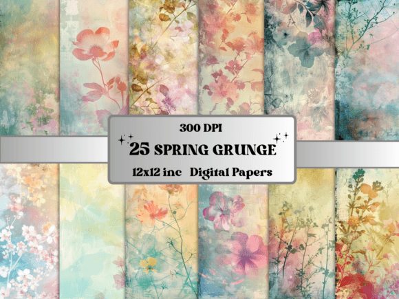 Download Spring Grunge Floral Background Paper - Background paper Collection