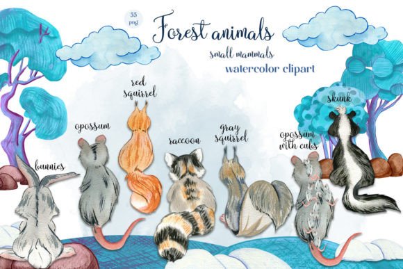 Download Animal Watercolor Clipart Back of Mammal - Premium Resources